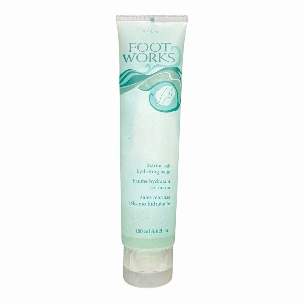 Avon Foot Works 1 Tube Of Hydrating Balm For Feet New 3.4 oz NOS Marine Salt